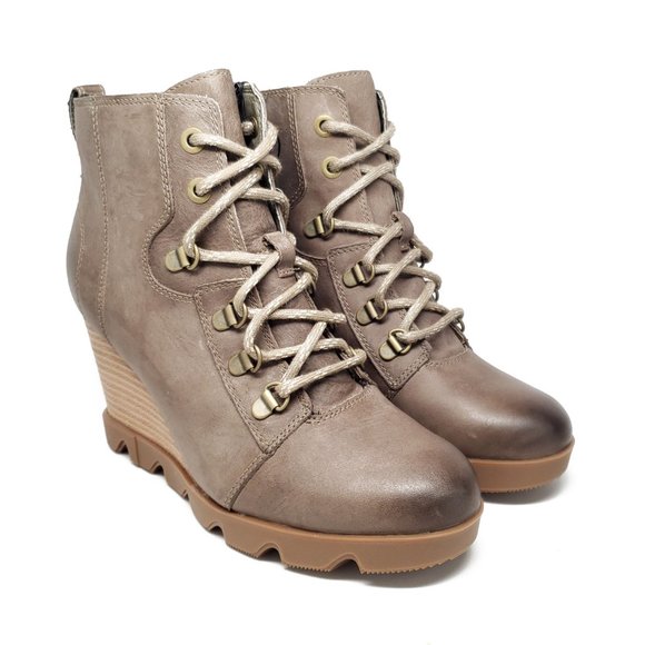 Sorel Joan Uptown Leather Wedge Boots Womens 9.5 - Picture 6 of 8